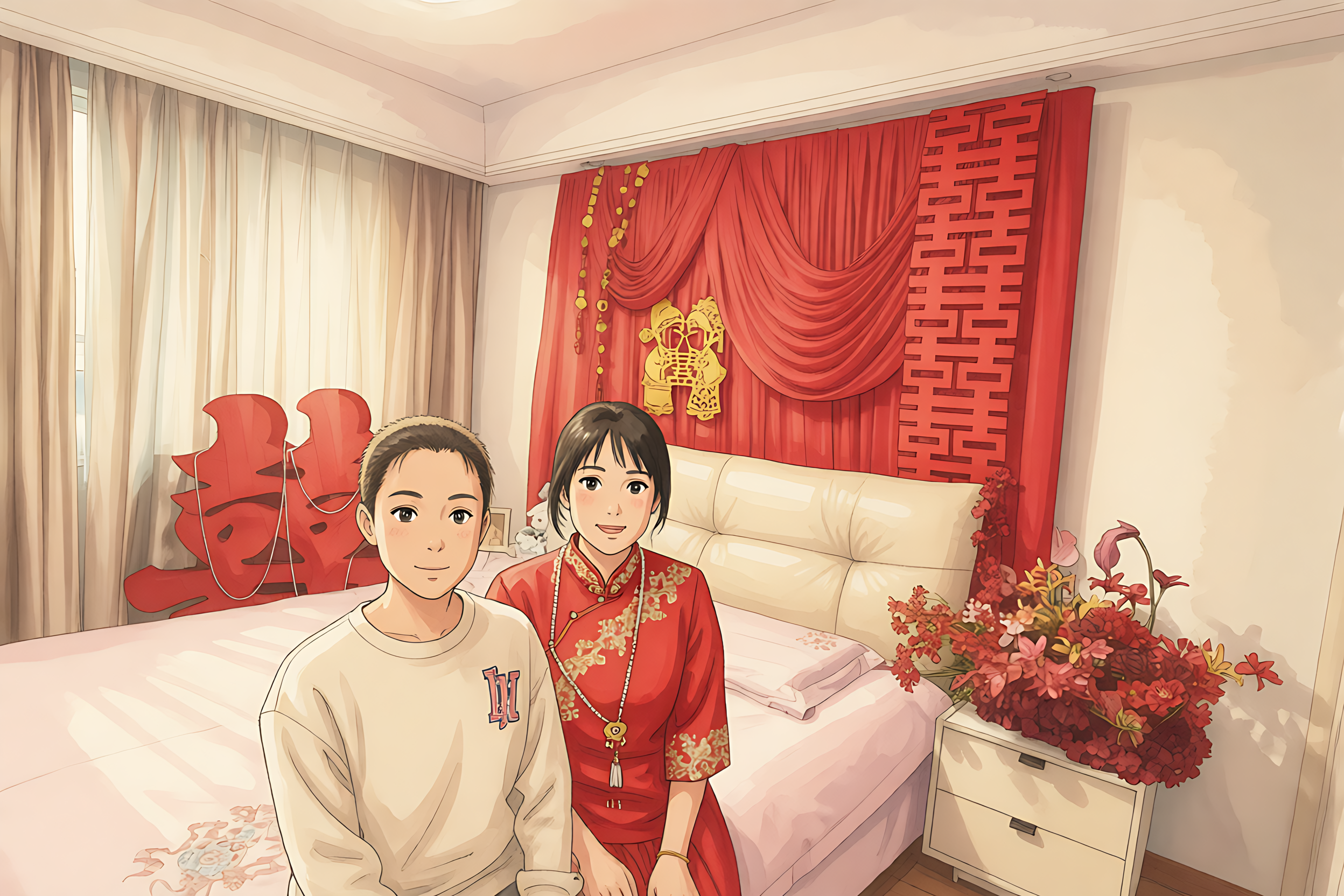 红旗袍新娘吉卜力版