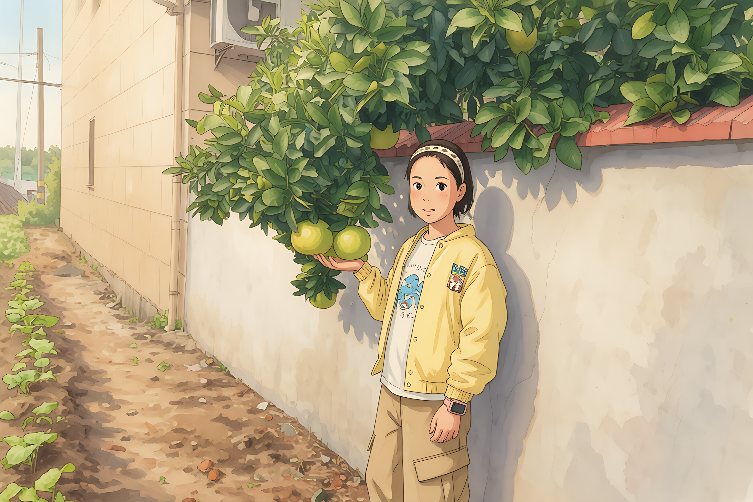 女儿抱柚子吉卜力版